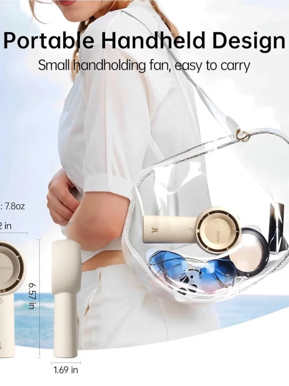JisuLife Portable Mini Fan - Beige Women Bath & Body Accessory
